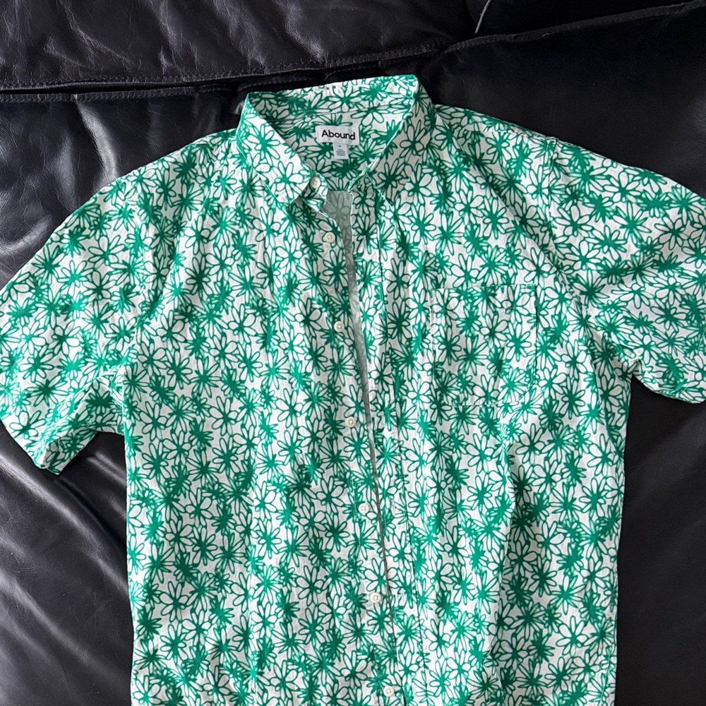 Green Floral Men's Shirt